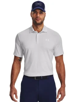Under Armour Playoff 3.0 Stripe Polo - White/Halo Grey
