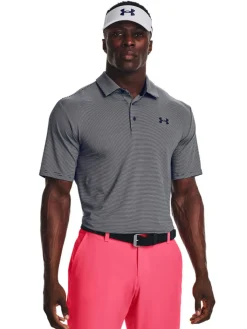 Under Armour Playoff 3.0 Stripe Polo - Midnight Navy/White