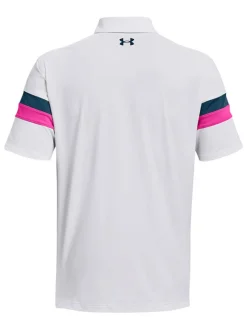 Under Armour T2G Blocked Polo - White/Rebel Pink/Static