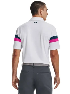 Under Armour T2G Blocked Polo - White/Rebel Pink/Static