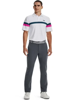 Under Armour T2G Blocked Polo - White/Rebel Pink/Static