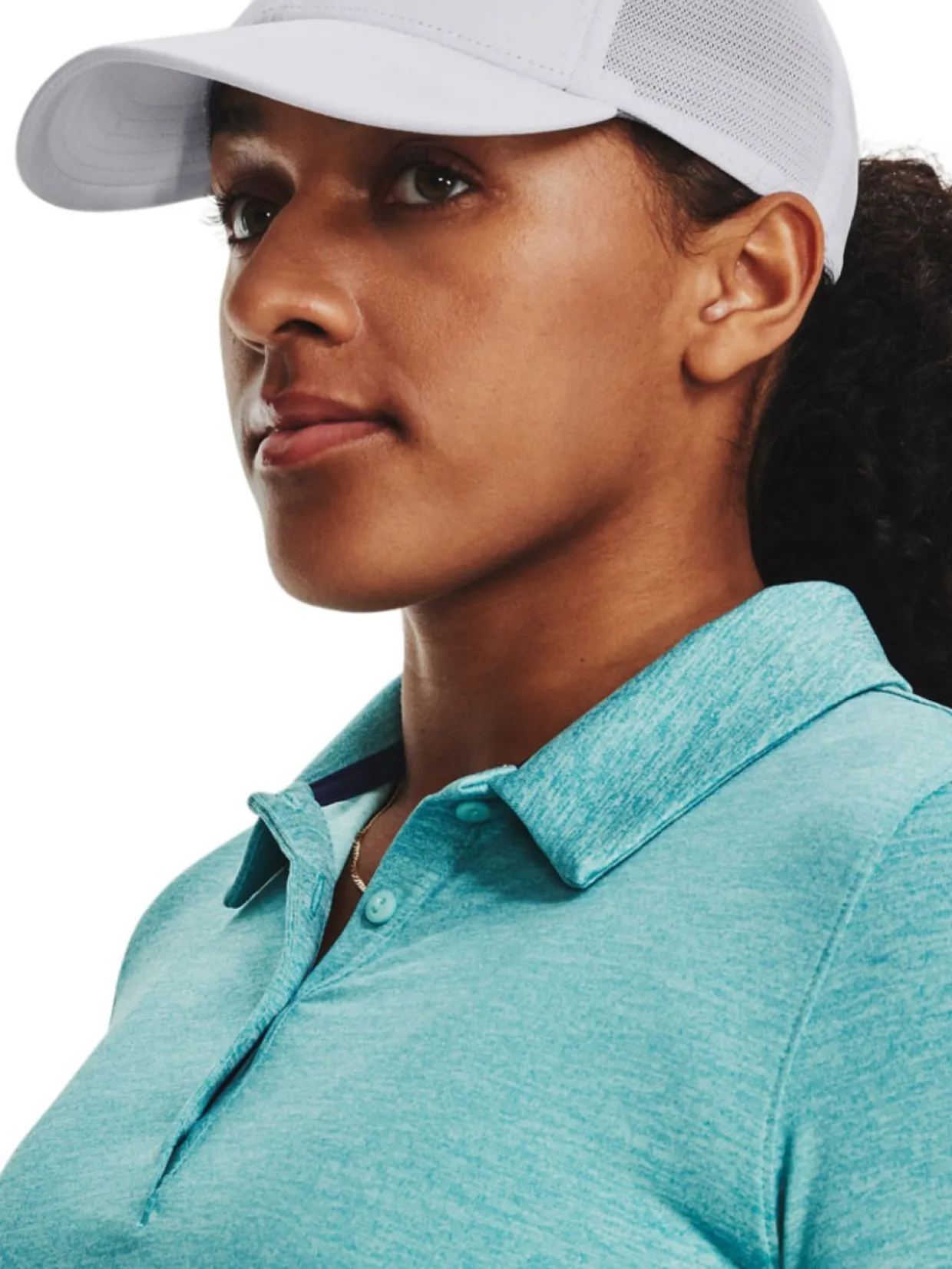 Under Armour Women'S Playoff Polo - Blue Foam/White