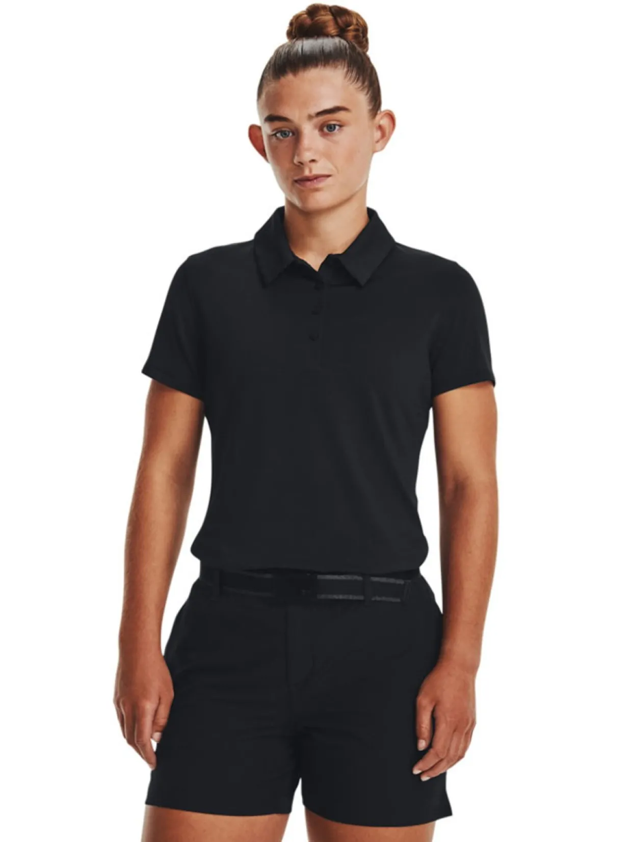 Under Armour Women'S Playoff Polo - Black/Jet Grey