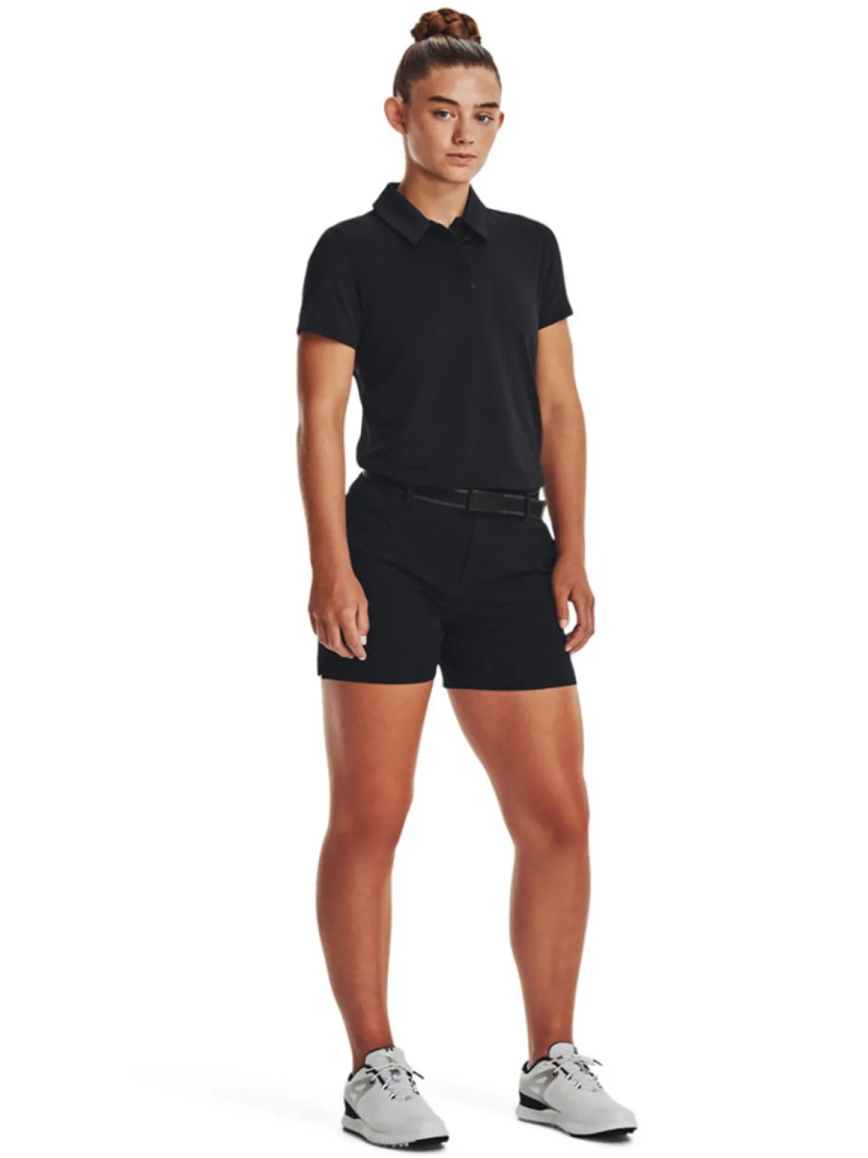 Under Armour Women'S Playoff Polo - Black/Jet Grey