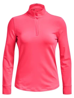 Under Armour Women'S Playoff 1/4 Zip - Pink Shock/Metallic Silver