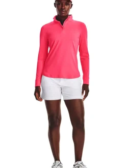 Under Armour Women'S Playoff 1/4 Zip - Pink Shock/Metallic Silver