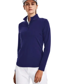 Under Armour Women'S Playoff 1/4 Zip - Sonar Blue/Metallic Silver